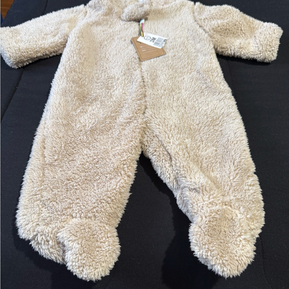 Cozy Cream Fleece Baby Onesie